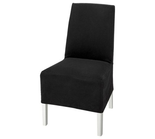 Krzesło z pokryciem śr długości, biały/Djuparp ciemnoszary BERGMUND 193.997.35