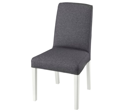 Krzesło, biały/Gunnared średnioszary BERGMUND 793.846.32