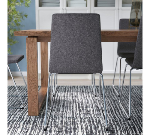 Krzesło, chrom/Gunnared ciemnoszary LILLÅNÄS 805.347.58
