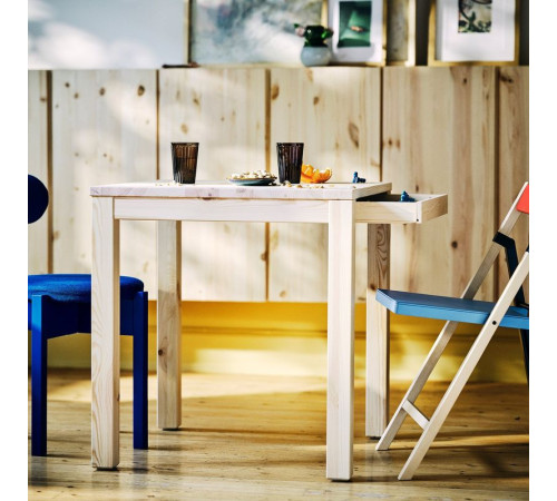 Stół z szufladą, sosna pokryty bezbarwnym lakierem IKEA PS 2026 406.178.78