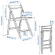 Stół i 2 składane krzesła, sosna/niebieski/czarny czerwony IKEA PS 2026 196.343.75
