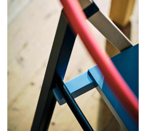 Stół i 2 składane krzesła, sosna/niebieski/czarny czerwony IKEA PS 2026 196.343.75