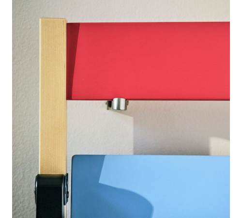 Stół i 2 składane krzesła, sosna/niebieski/czarny czerwony IKEA PS 2026 196.343.75