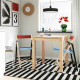 Stół i 2 składane krzesła, sosna/niebieski/czarny czerwony IKEA PS 2026 196.343.75