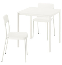 Стол и 2 стула, белый/белый VIHALS / VIHALS 295.899.33