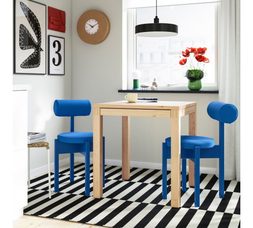 Stół i 2 krzesła, sosna/Knäbäck jaskrawoniebieski IKEA PS 2026 896.343.91