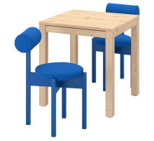 Stół i 2 krzesła, sosna/Knäbäck jaskrawoniebieski IKEA PS 2026 896.343.91