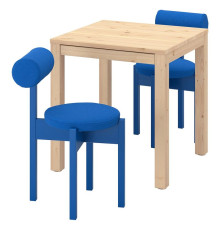 Стол и 2 стула, сосна/Knäbäck ярко-синего цвета, IKEA PS 2026 896.343.91