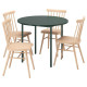 Stół i 4 krzesła, zielony/sosna IKEA PS 2026 / HÖGVED 396.344.16