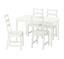 Stół i 4 krzesła, biały/biały NÄSINGE / NORDVIKEN 495.969.42