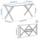 Стол и 4 стула, сосна/Knäbäck ярко-синего цвета, IKEA PS 2026 696.344.05
