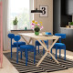 Стол и 4 стула, сосна/Knäbäck ярко-синего цвета, IKEA PS 2026 696.344.05