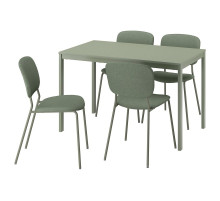 Стол и 4 стула, зеленый/Tibbleby зеленый серый зеленый VIHALS / VIHALS 795.899.64