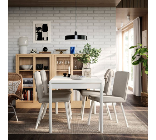 Stół i 4 krzesła, kremowy/Fridtuna jasnobeżowy kremowy TONSTAD / TONSTAD 995.966.47