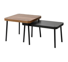 Stoliki, 2 szt., szary/orzech SONHULT 305.785.56