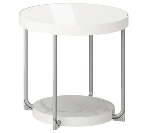 Stolik, biały chrom/biały szkło FRÖTORP 306.220.93