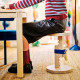 Табурет, регулируемая высота, береза/прозрачный лак, ярко-синий, IKEA PS 2026 206.179.16