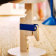 Табурет, регулируемая высота, береза/прозрачный лак, ярко-синий, IKEA PS 2026 206.179.16