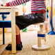 Табурет, регулируемая высота, береза/прозрачный лак, ярко-синий, IKEA PS 2026 206.179.16