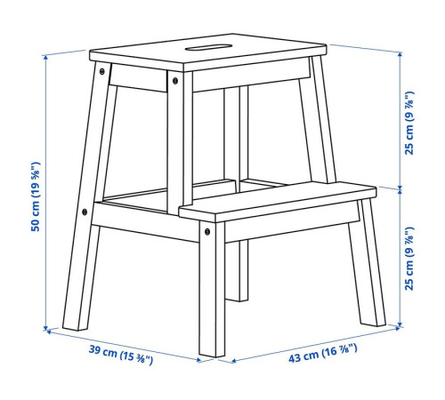 Taboret ze schodkiem, buk BEKVÄM 601.788.87