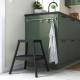 Taboret ze schodkiem, czterostronny czarnoszary HADDARP 605.819.44