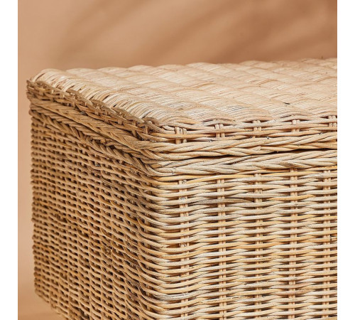 Ławka z pojemnikiem, wykonano ręcznie rattan TOLKNING 805.126.57