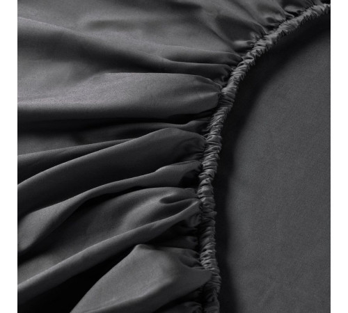Prześcieradło z gumką, ciemnoszary NATTJASMIN 804.426.74