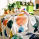 Tkanina przycięta, biały/wielobarwny drobny wzór IKEA PS 2026 006.175.83