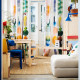 Ткань с отделкой, белый/многоцветный крупный узор IKEA PS 2026 906.175.07