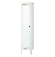 Высокий шкаф с зеркалом, белый, HEMNES 702.176.85
