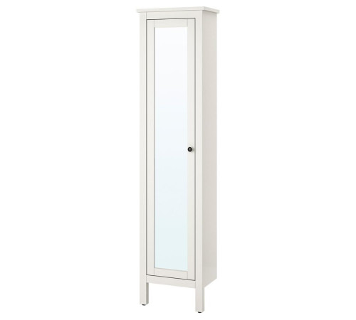 Высокий шкаф с зеркалом, белый, HEMNES 702.176.85