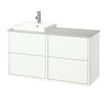 Szafka pod umyw/umywalka/bateria, biały/szary imitacja kamienia HAVBÄCK / ORRSJÖN 295.285.10
