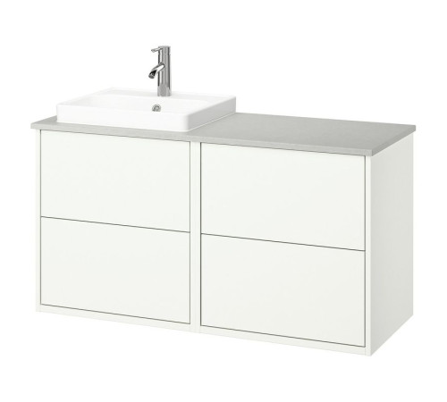 Szafka pod umyw/umywalka/bateria, biały/szary imitacja kamienia HAVBÄCK / ORRSJÖN 295.285.10