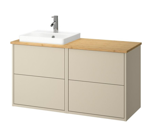 Szafka pod umyw/umywalka/bateria, beżowy/bambus HAVBÄCK / ORRSJÖN 295.285.29