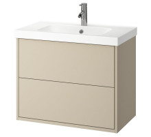 Szaf umyw z szufladami/umyw/bateria, beżowy HAVBÄCK / ORRSJÖN 395.139.90