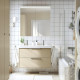Szaf umyw z szufladami/umyw/baterie, beżowy HAVBÄCK / ORRSJÖN 495.140.03