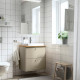 Szaf umyw z szufladami/umyw/bateria, beżowy/bambus HAVBÄCK / ORRSJÖN 595.214.42