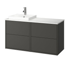 Szafka pod umyw/umywalka/bateria, ciemnoszary/biały imitacja marmuru HAVBÄCK / ORRSJÖN 595.285.18
