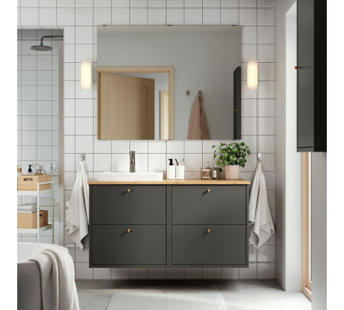 Szafka pod umyw/umywalka/bateria, ciemnoszary/bambus HAVBÄCK / ORRSJÖN 595.285.23