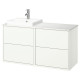 Szafka pod umyw/umywalka/bateria, biały/biały imitacja marmuru HAVBÄCK / ORRSJÖN 895.285.07