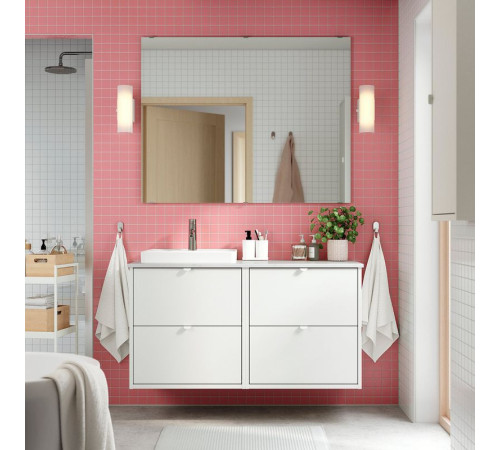 Szafka pod umyw/umywalka/bateria, biały/biały imitacja marmuru HAVBÄCK / ORRSJÖN 895.285.07