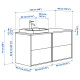 Szafka pod umyw/umywalka/bateria, biały/biały imitacja marmuru HAVBÄCK / ORRSJÖN 895.285.07