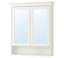 Зеркальный шкаф с дверцами, белый, HEMNES 402.176.77