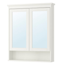 Зеркальный шкаф с дверцами, белый, HEMNES 402.176.77