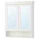 Зеркальный шкаф с дверцами, белый, HEMNES 402.176.77