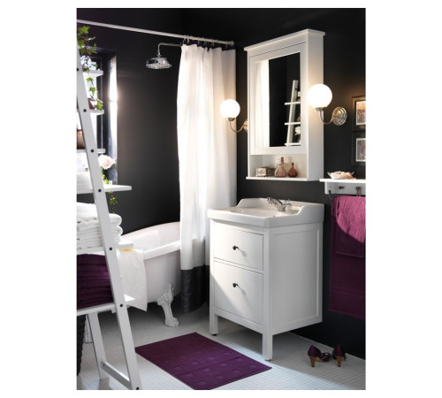 Szafka z lustrem i drzwiami, biały HEMNES 702.176.71