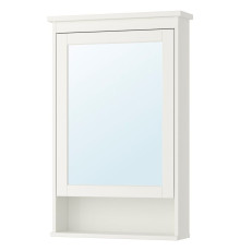 Зеркальный шкаф с дверцами, белый, HEMNES 702.176.71