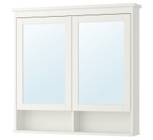 Szafka z lustrem i drzwiami, biały HEMNES 802.176.75
