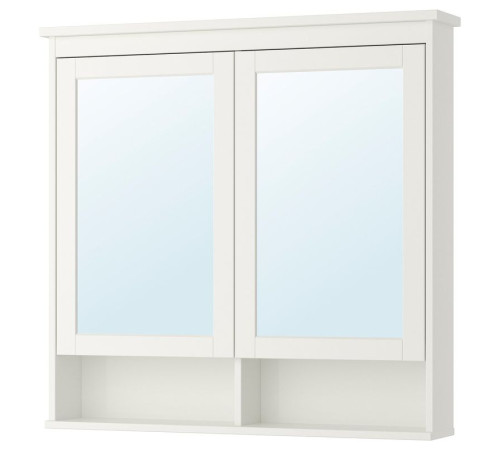 Szafka z lustrem i drzwiami, biały HEMNES 802.176.75