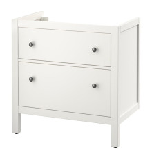 Тумба под раковину с 2 выдвижными ящиками, белая, HEMNES 202.176.64